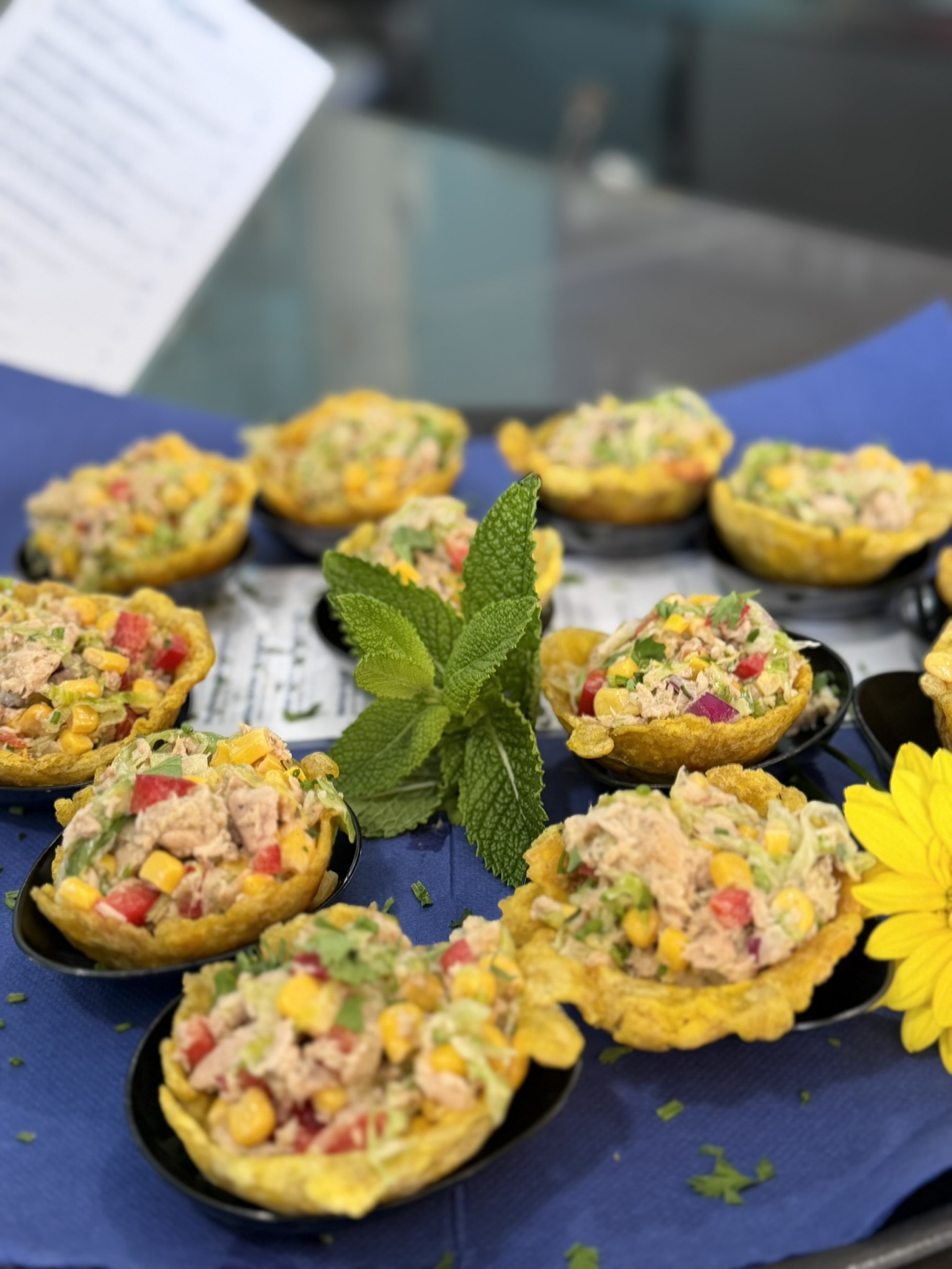 Signature cocktail with edible flowers